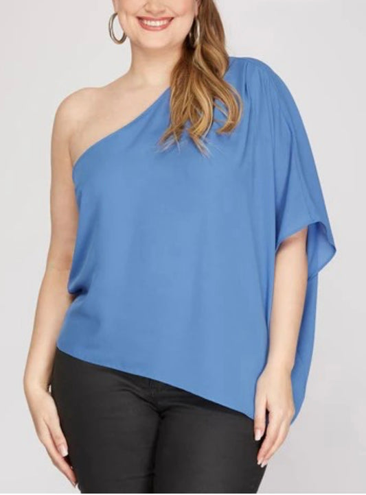 Blue Sassy Top