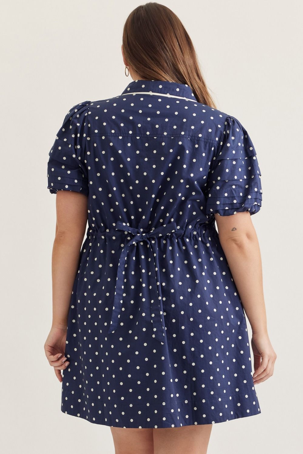 Navy Polka Dot Dress