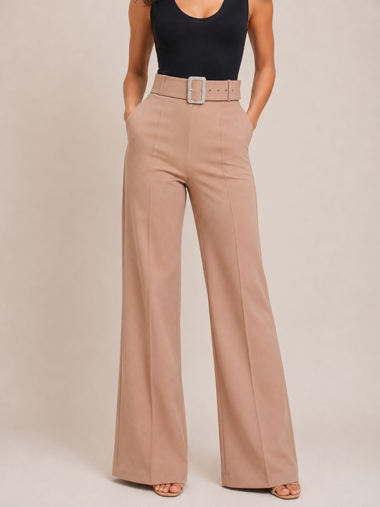 Khaki Belted Pants