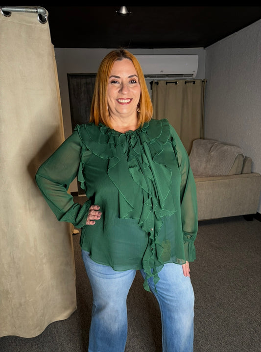 Hunter Ruffle Top