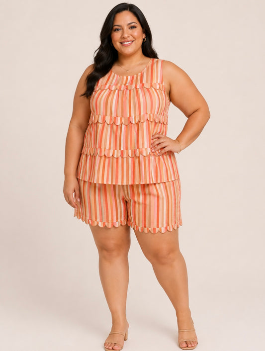 Stripe Scallop Set