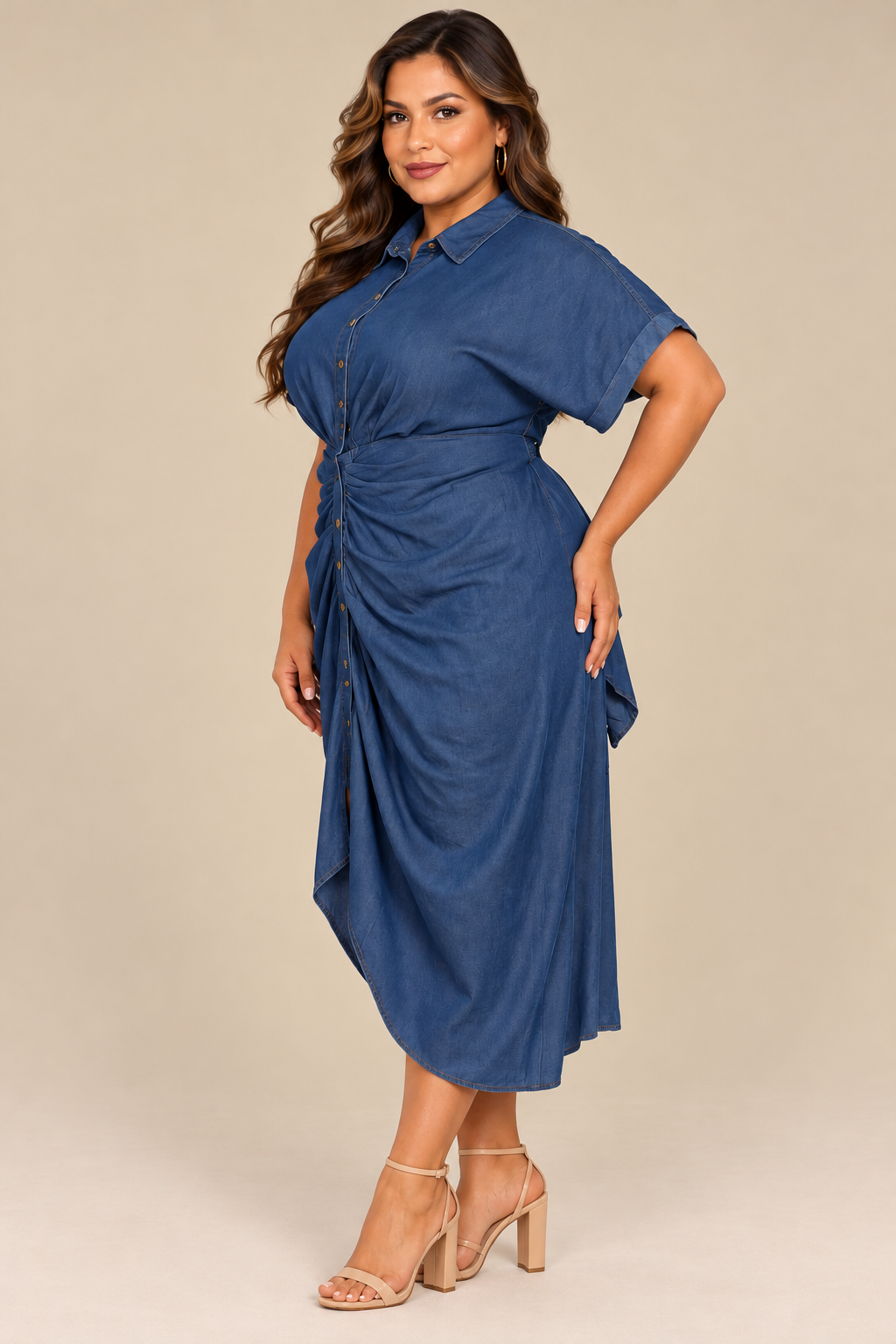 Dark Denim Midi Dress