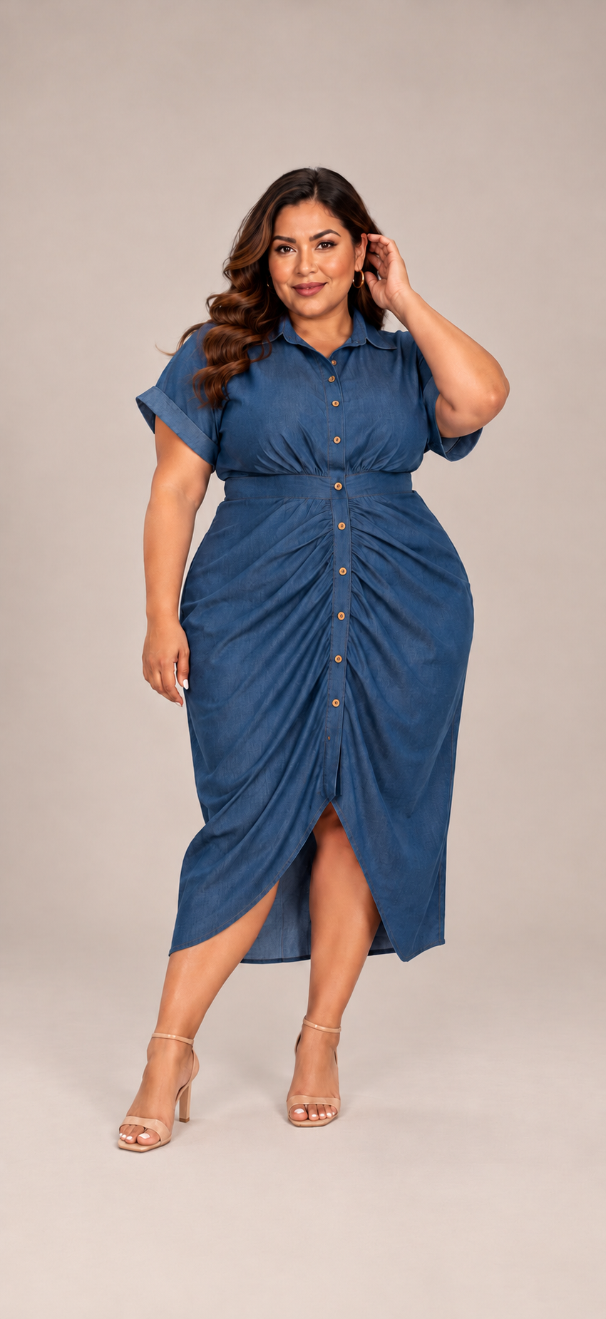 Dark Denim Midi Dress