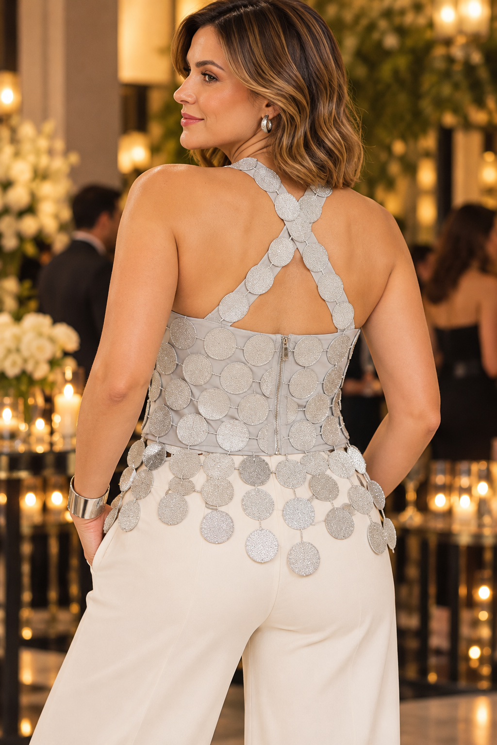 Polka Dot Crochet Top