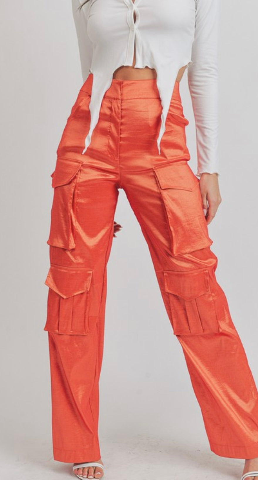 Orange Cargo Pants