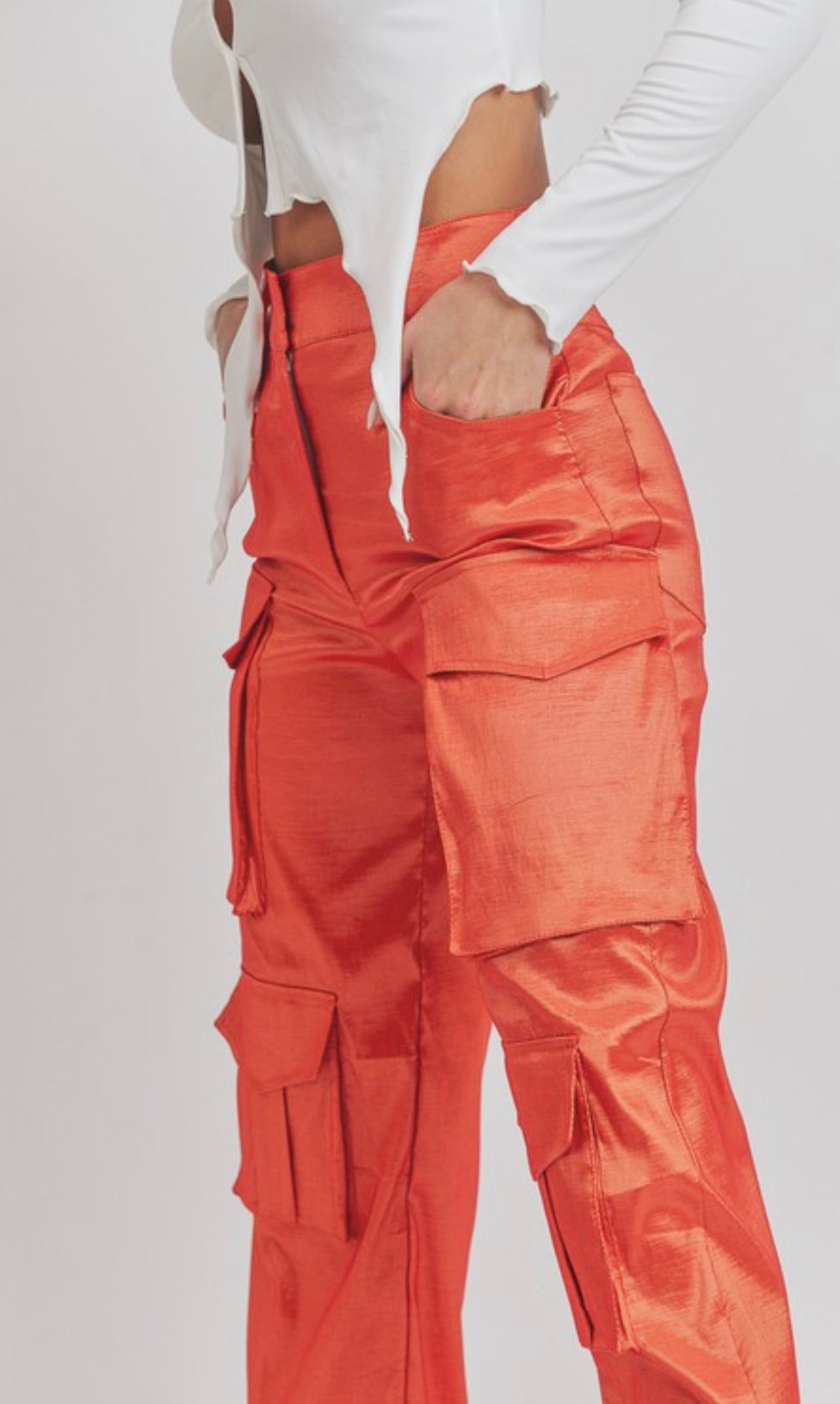 Orange Cargo Pants