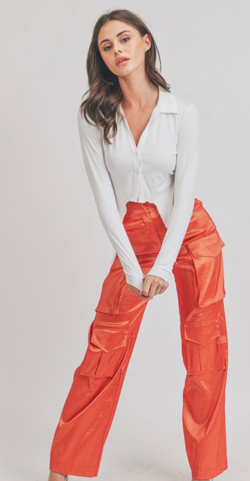 Orange Cargo Pants