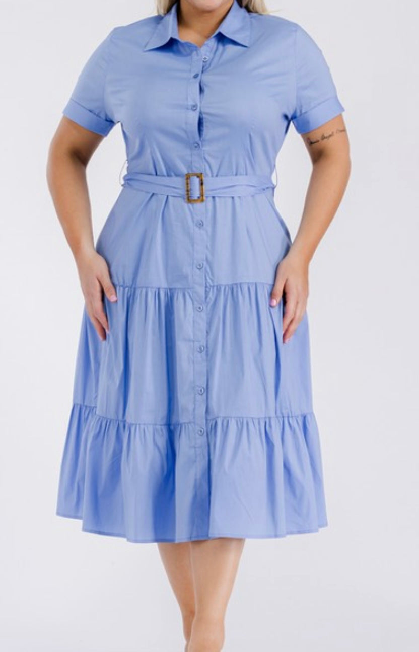 Chambray Midi Dress