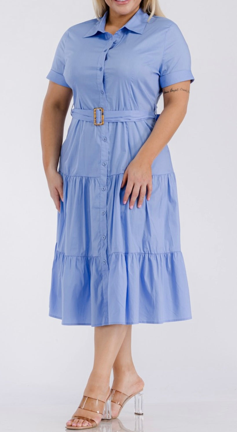 Chambray Midi Dress