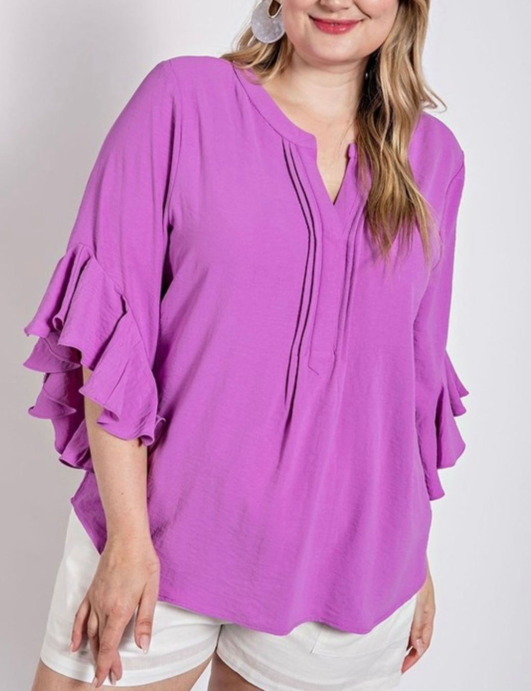 Orchid Ruffled Top