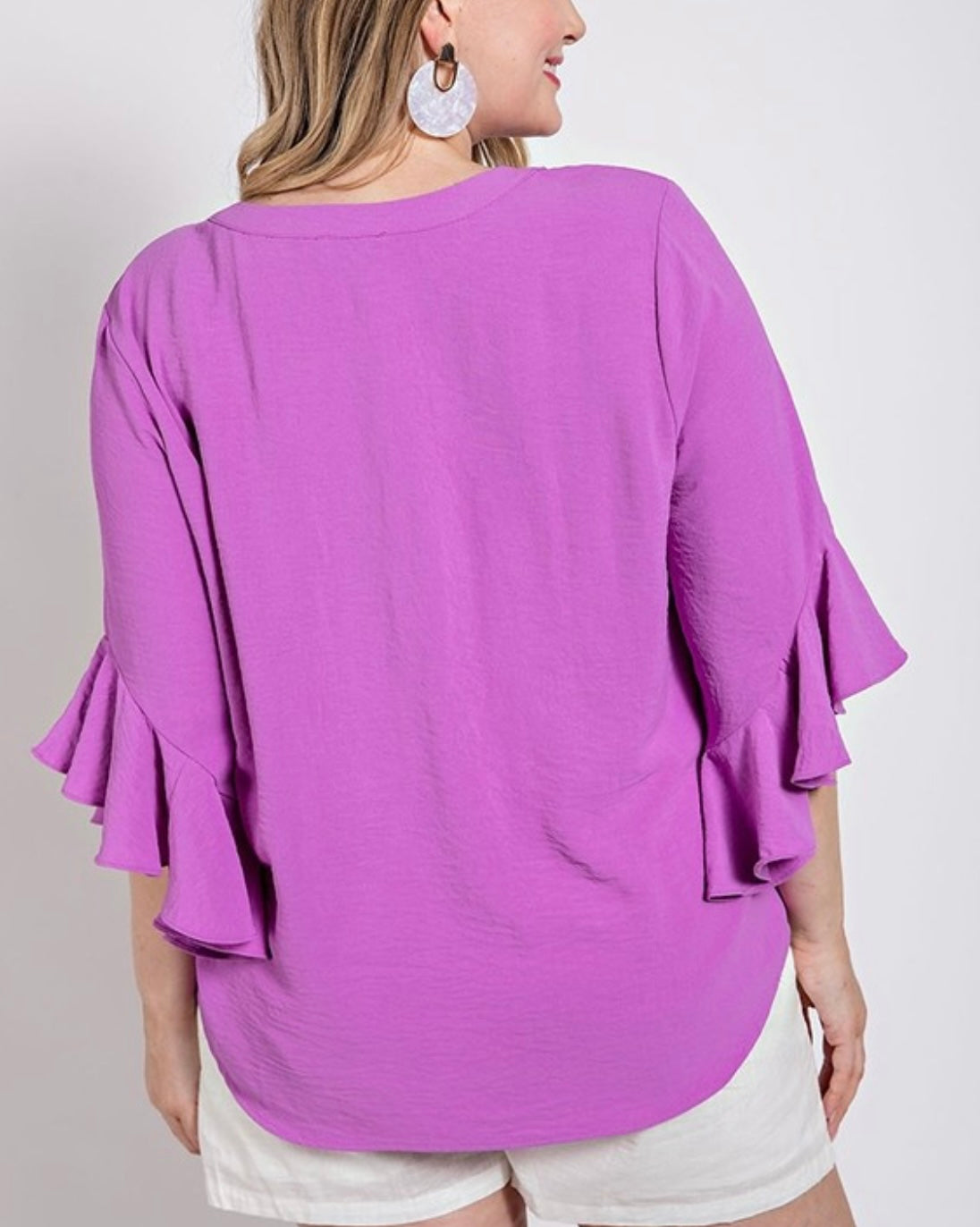 Orchid Ruffled Top