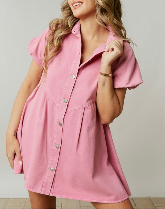 Denim Pink Dress