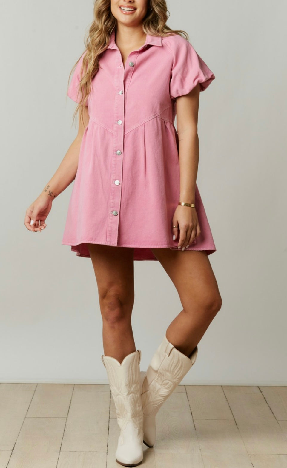 Denim Pink Dress