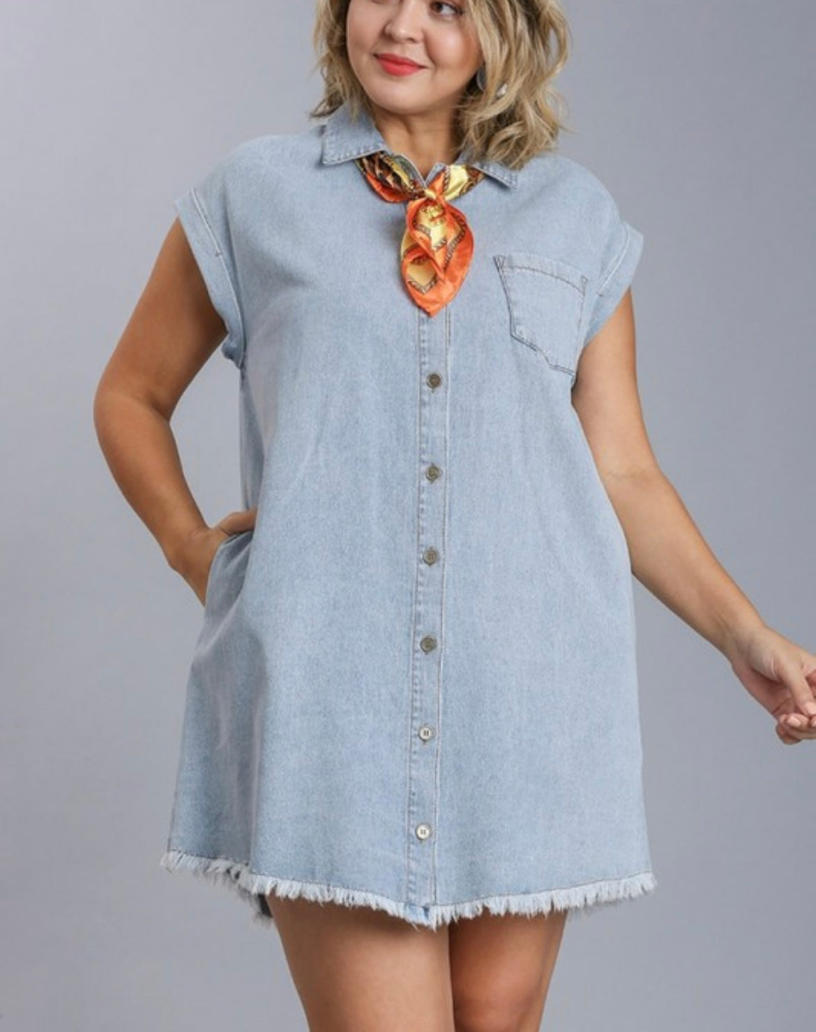 Button Down Denim Dress
