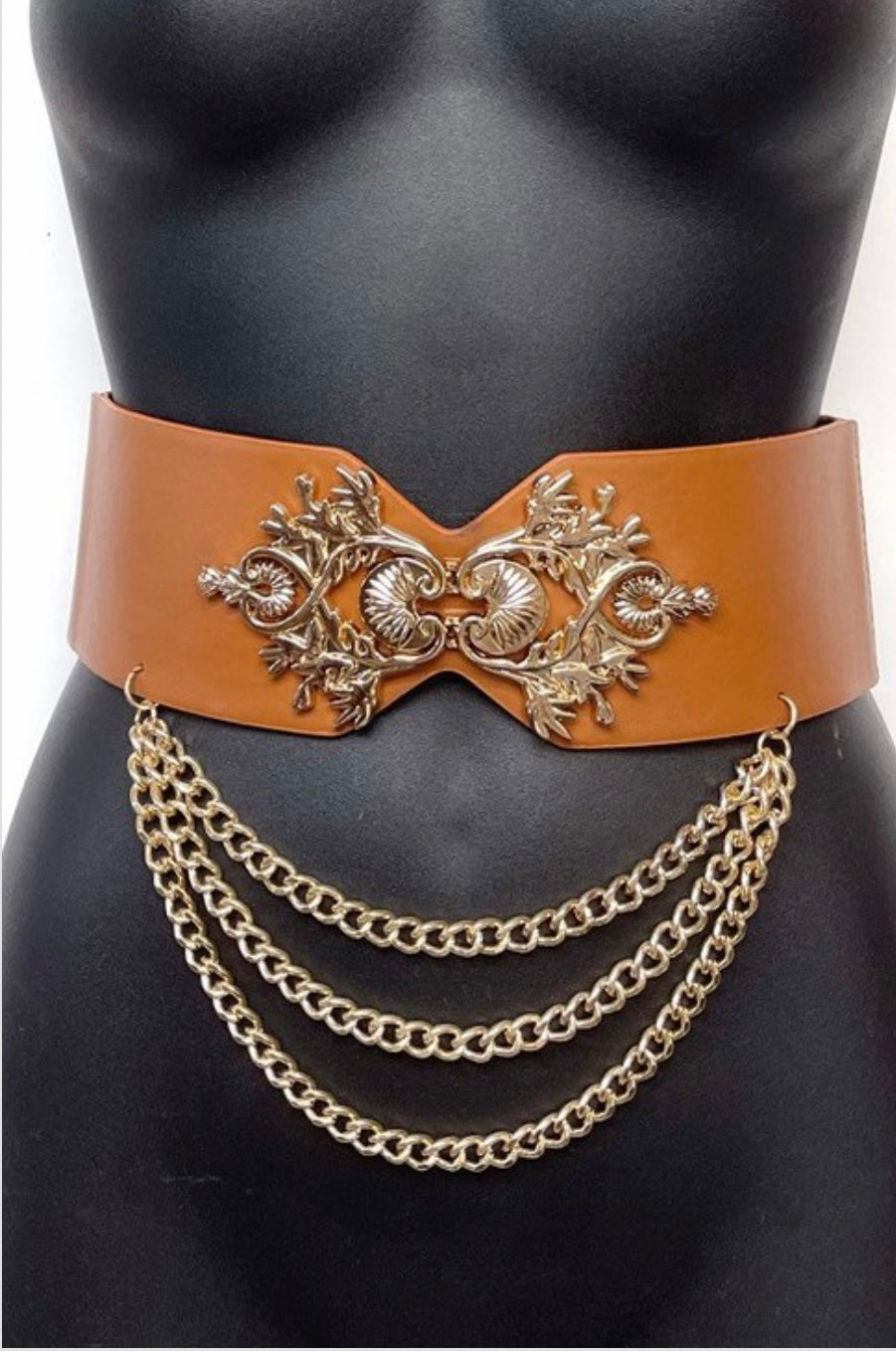 Brown and Gold Layers Belt