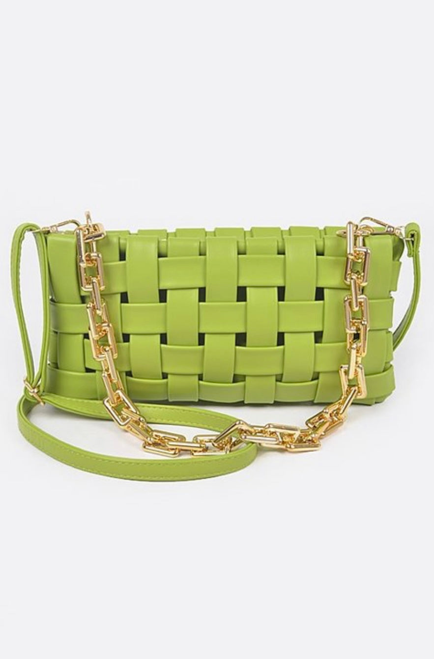 Braided Chain Crossbody Bag