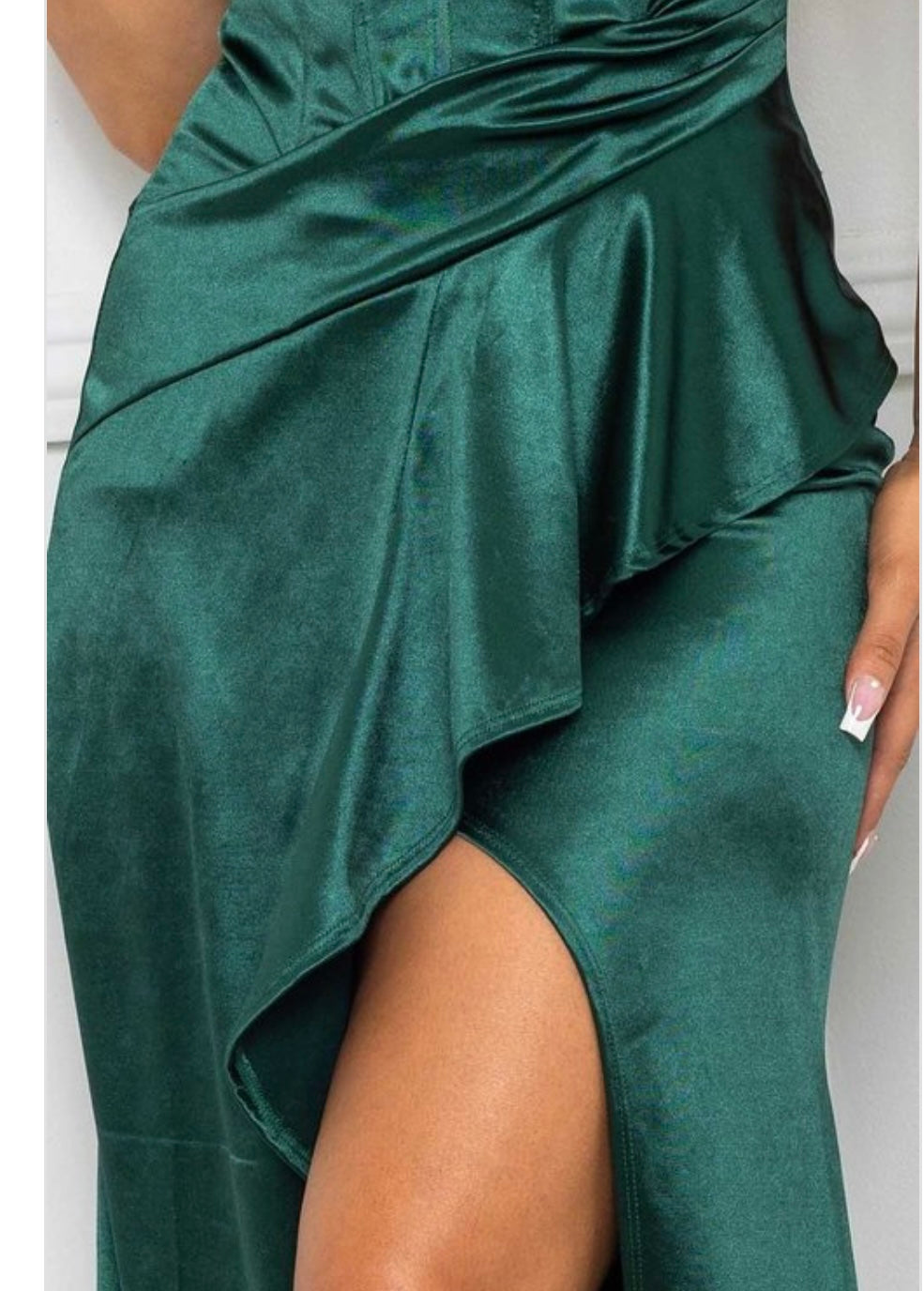 Satin Bustier Top Maxi Dress