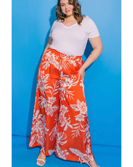 Floral Satin Pants