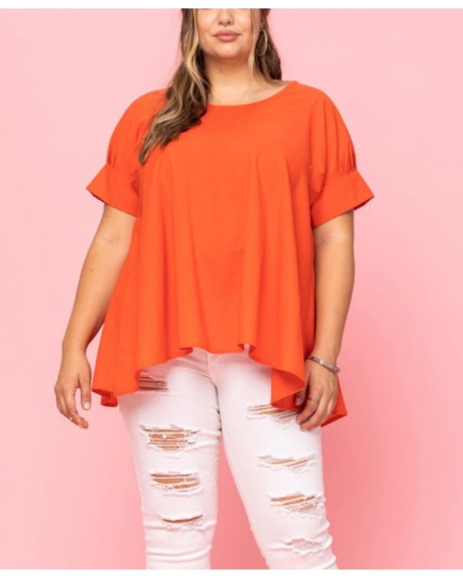 Red Orange Blouse