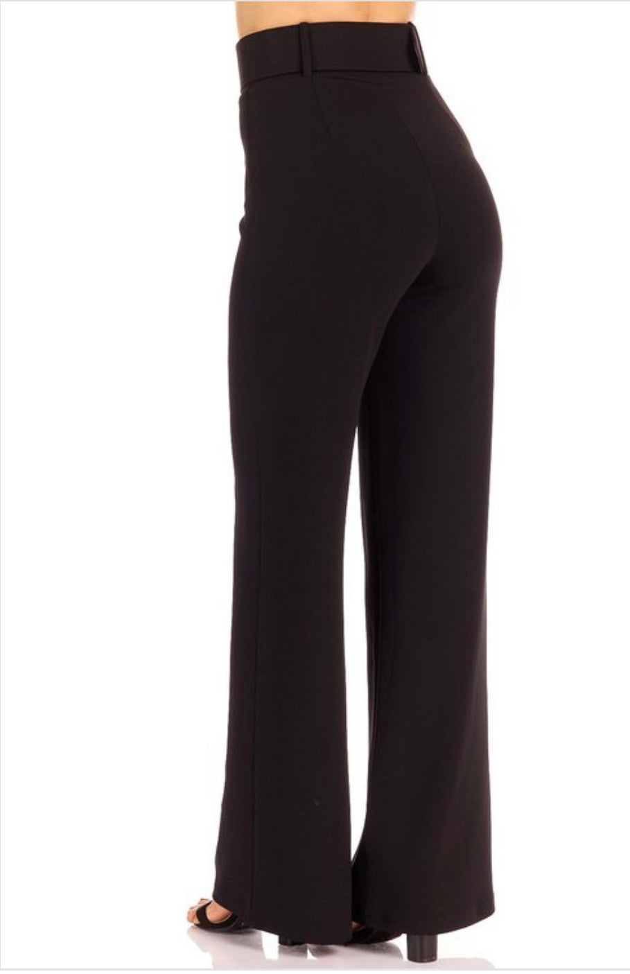 Black Belted Pant